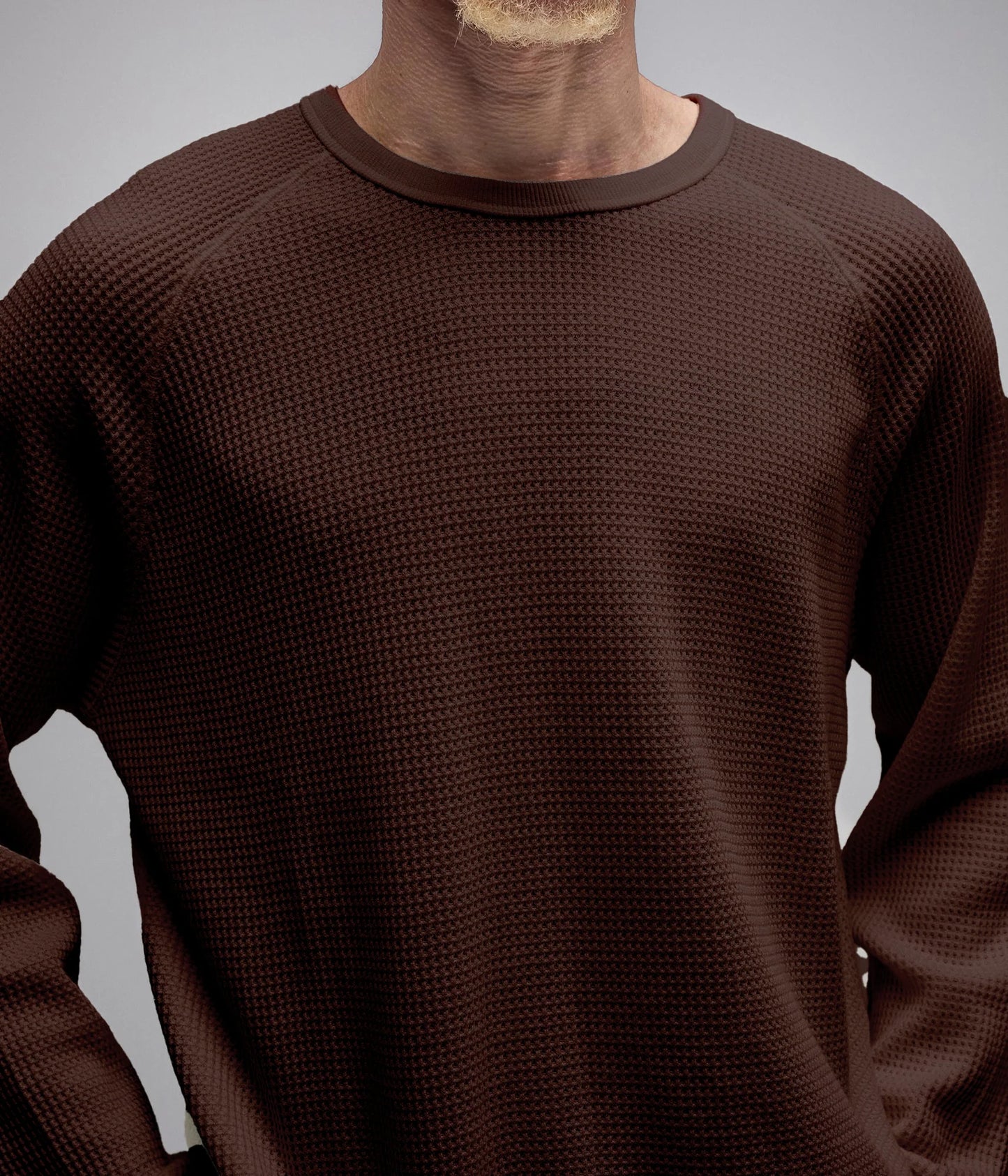 AG WAFFLE LONG SLEEVE (Brown)