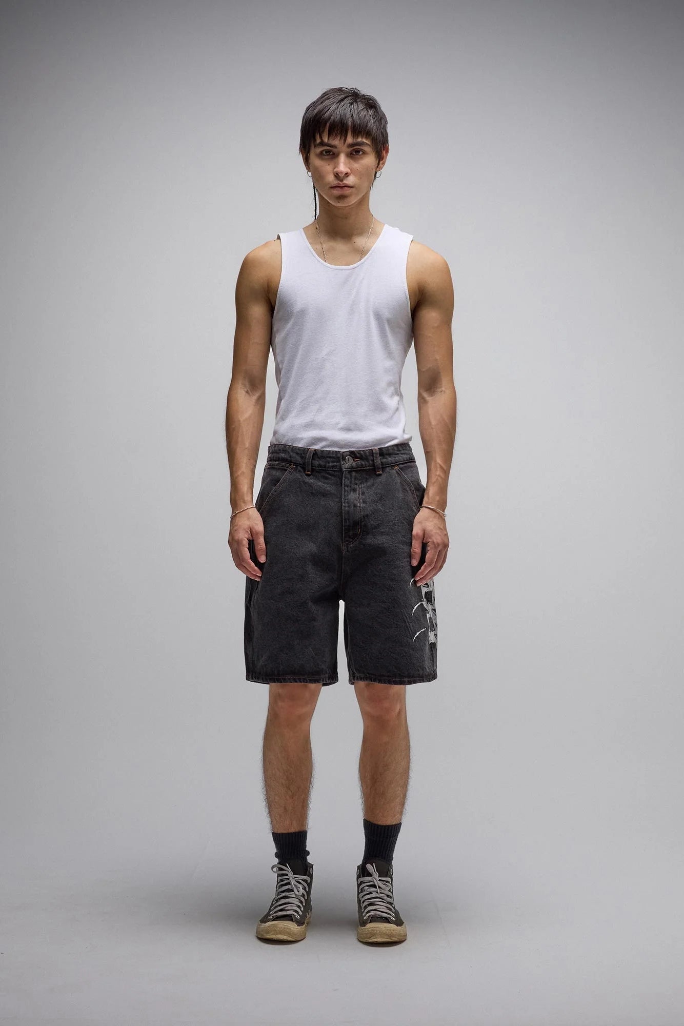 DION DENIM WALK SHORT (Wash Black)