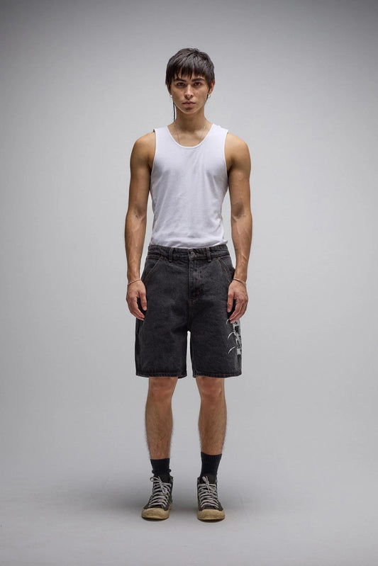DION DENIM WALK SHORT (Wash Black)
