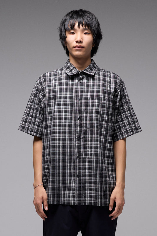 VIVIAN PRAISE CHECK SS SHIRT (Black)