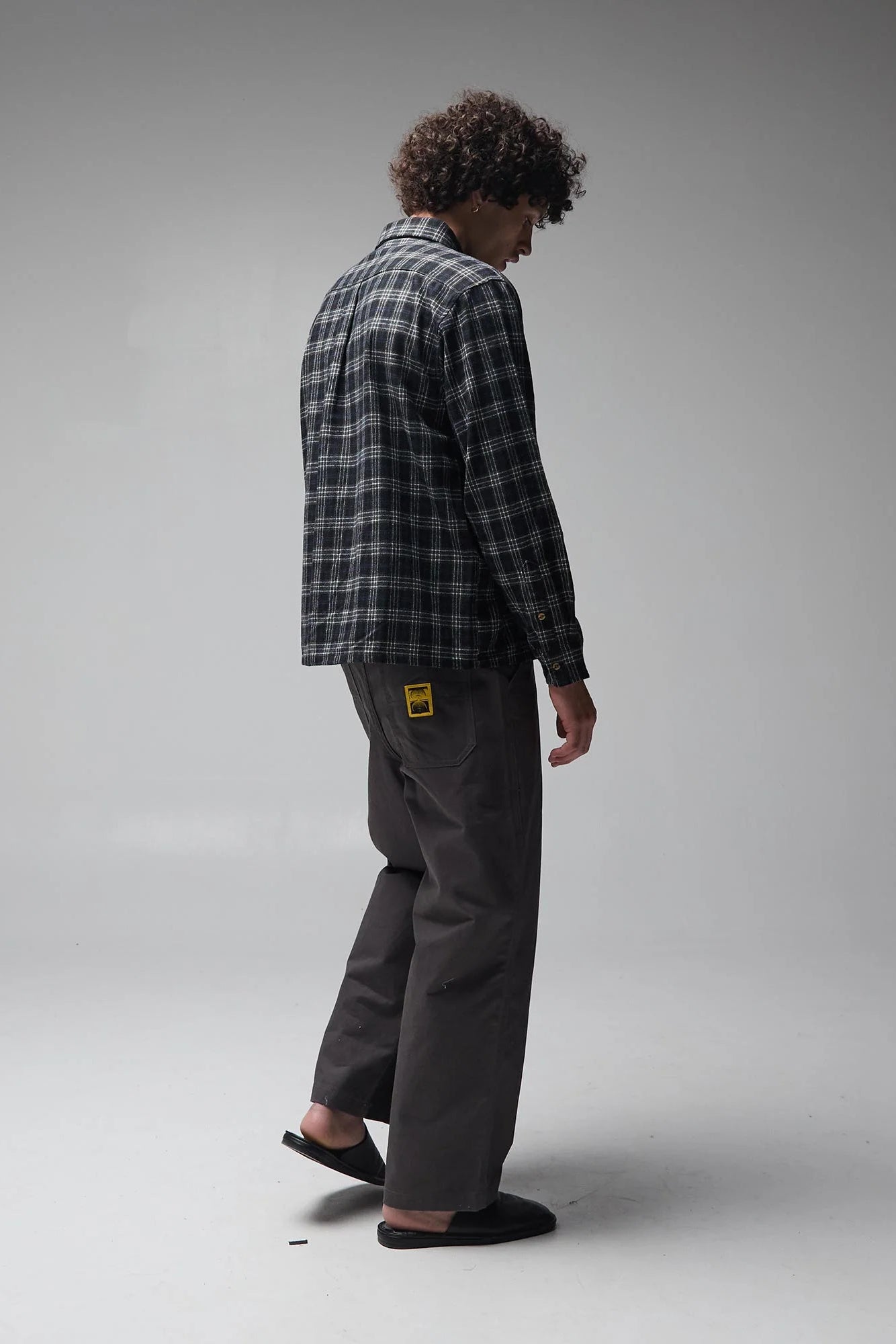 VIVIAN FLANNEL LS SHIRT (Blk/Gry)