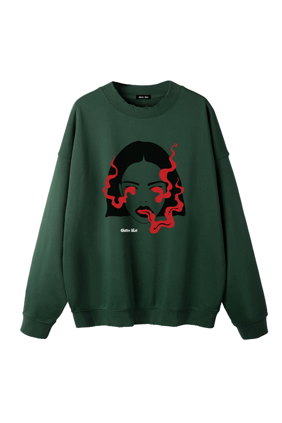 BLEED THROUGH EYES CREW (green)