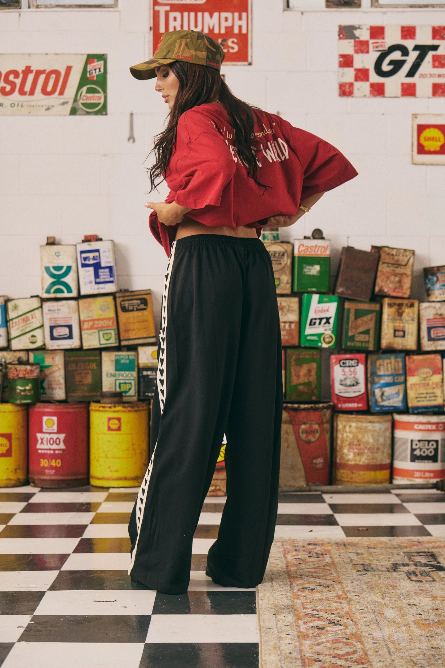 RAVING HEARTS PANTS (Black)