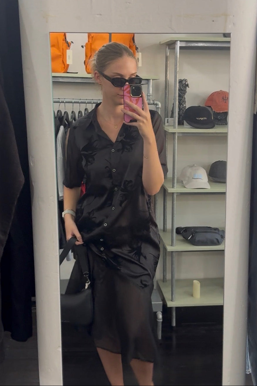 AIKO SHEER DRESS (Black)