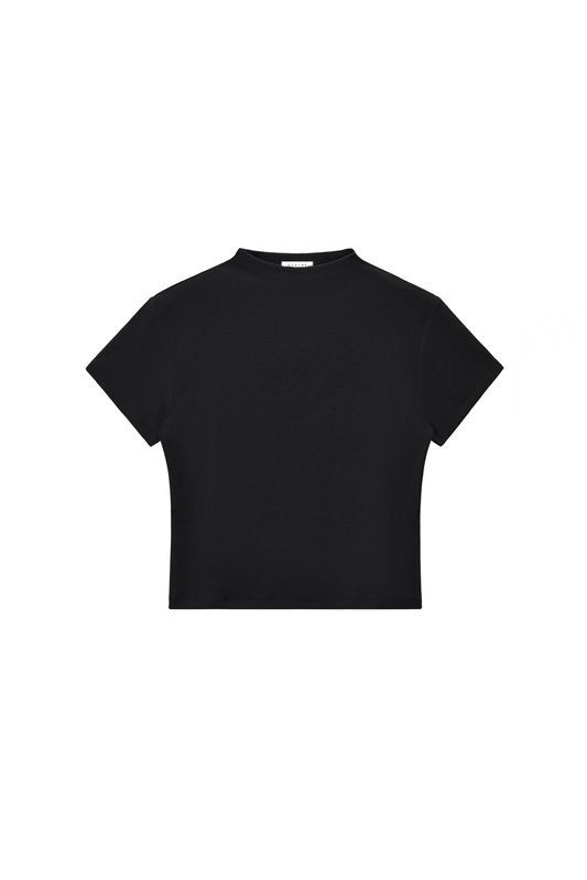 MOCK SKINNY RIB TOP (Black)