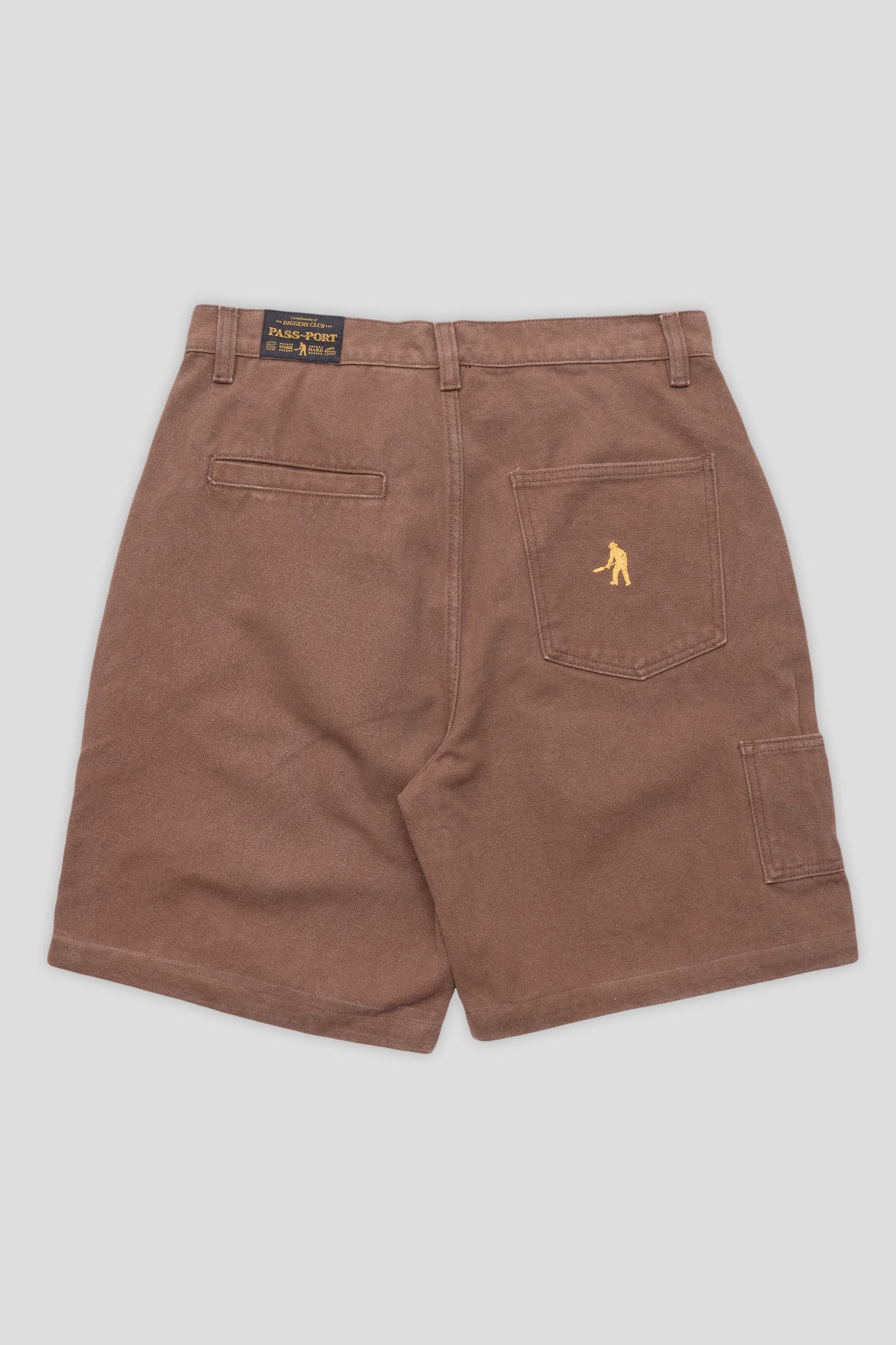 DOUBLE KNEE DIGGERS CLUB SHORT (Wash Brown)