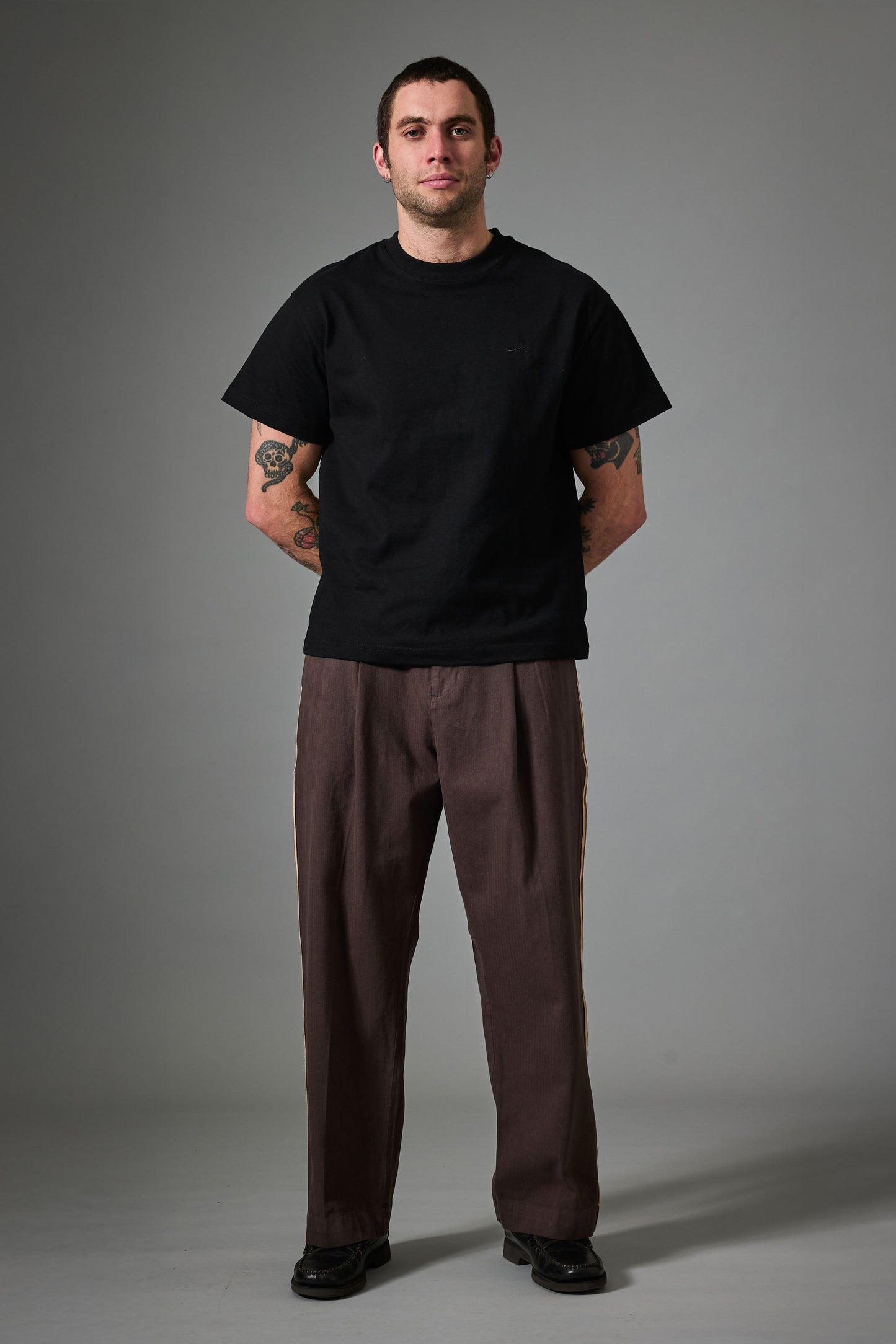 HERRINGBONE LEAGUES CLUB STRIPE PANT (Brown)