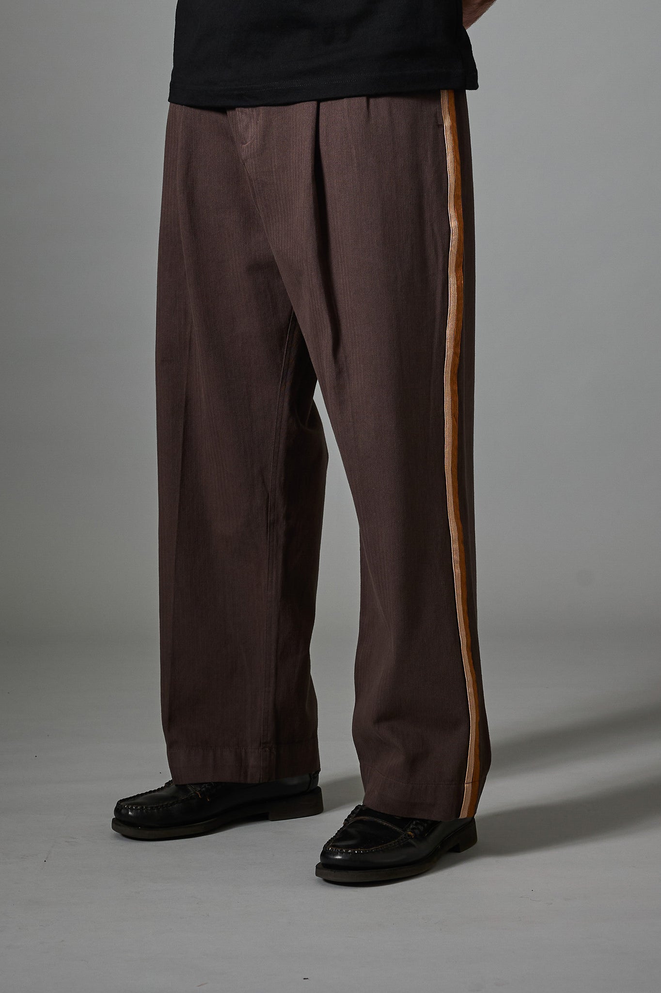 HERRINGBONE LEAGUES CLUB STRIPE PANT (Brown)