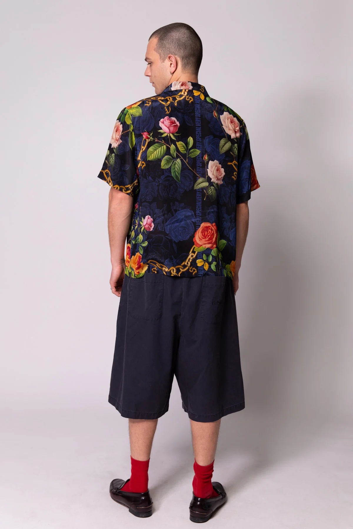 CHAINS & ROSES SILK RESORT SHIRT
