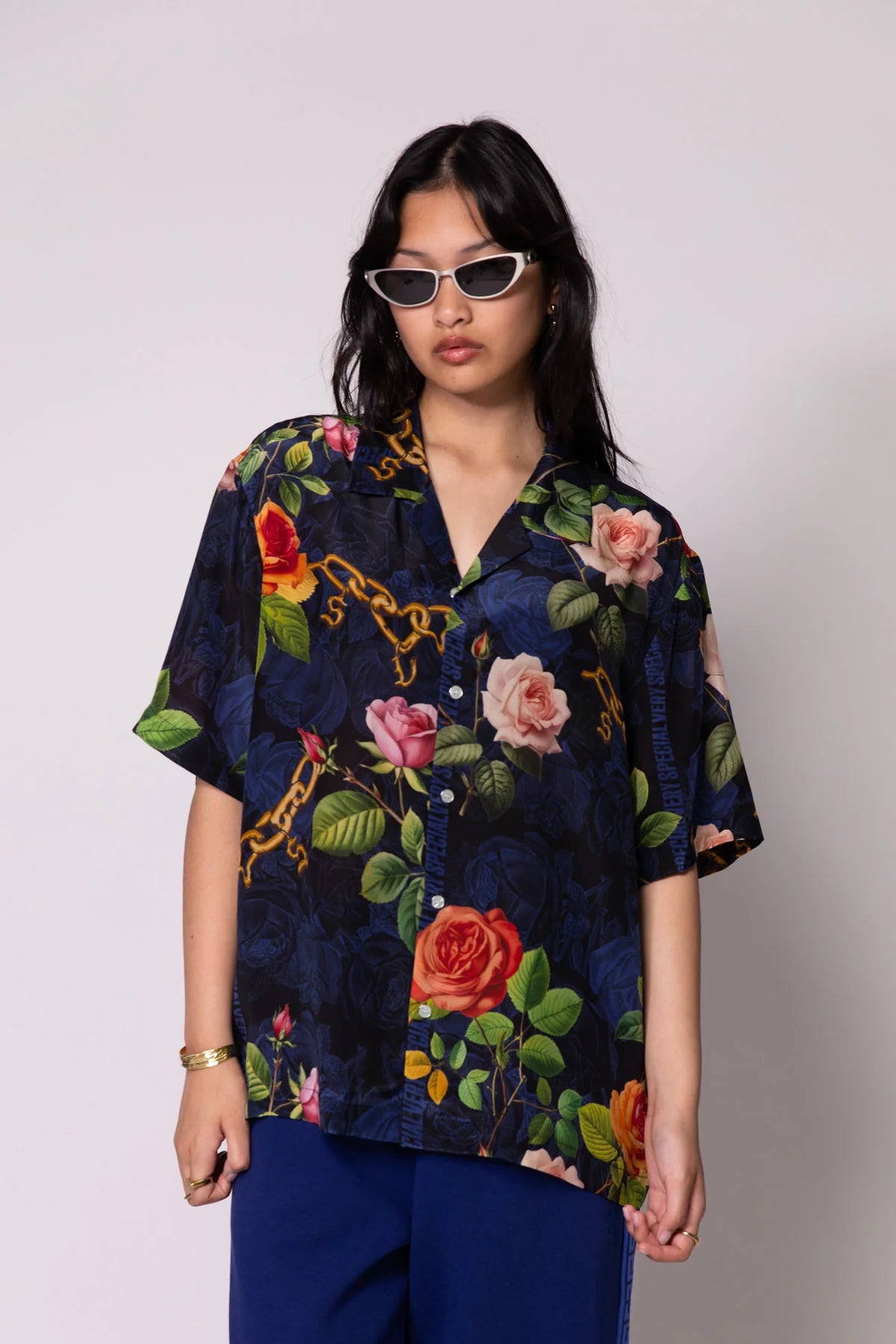 CHAINS & ROSES SILK RESORT SHIRT
