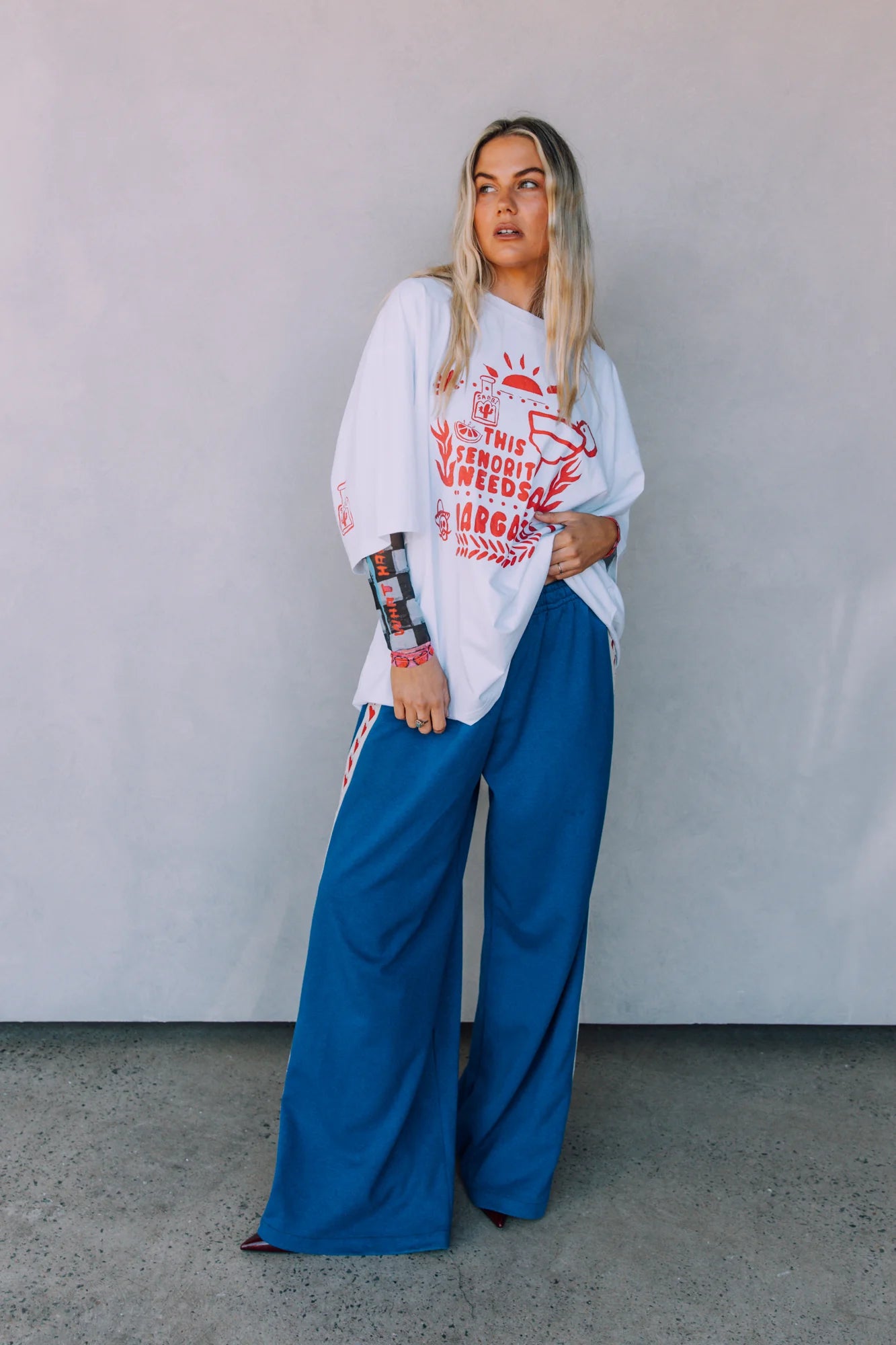 THE RAVING HEARTS PANTS (Blue)