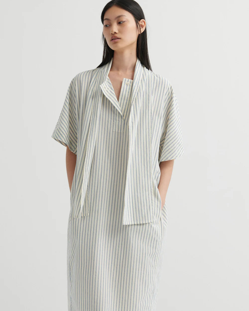 ASCOT DRESS (Ticking Stripe)