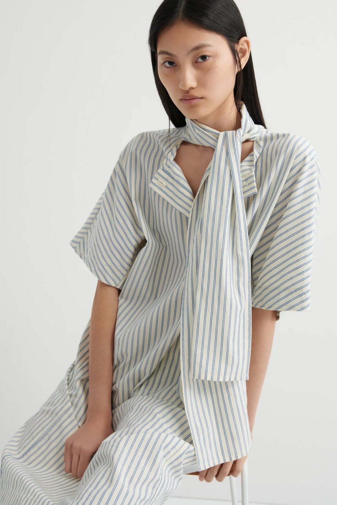 ASCOT DRESS (Ticking Stripe)