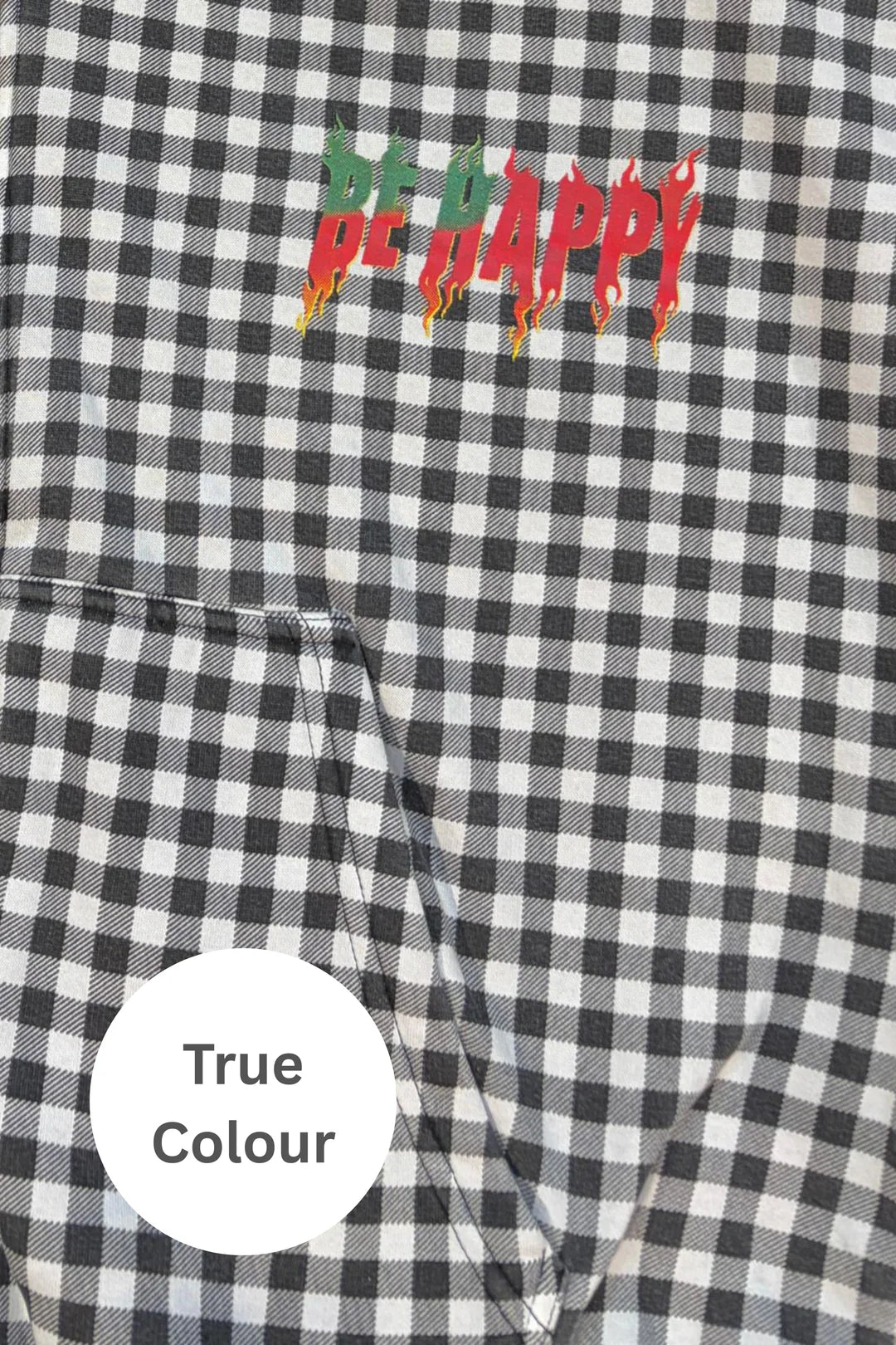 THE BE HAPPY PADDED BOMBER (Gingham)