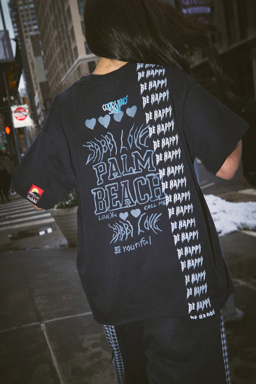 THE BE HAPPY REGULAR FIT TEE (Black)