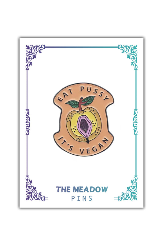 PUSSY VEGAN LAPEL PIN