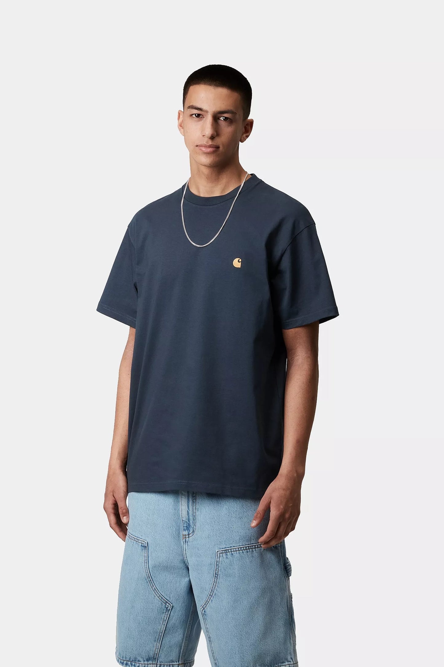 SS CHASE TEE (Dusky Blue/Gold)