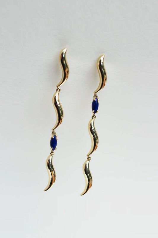 WIPEOUT DROP EARRINGS (Lapris)