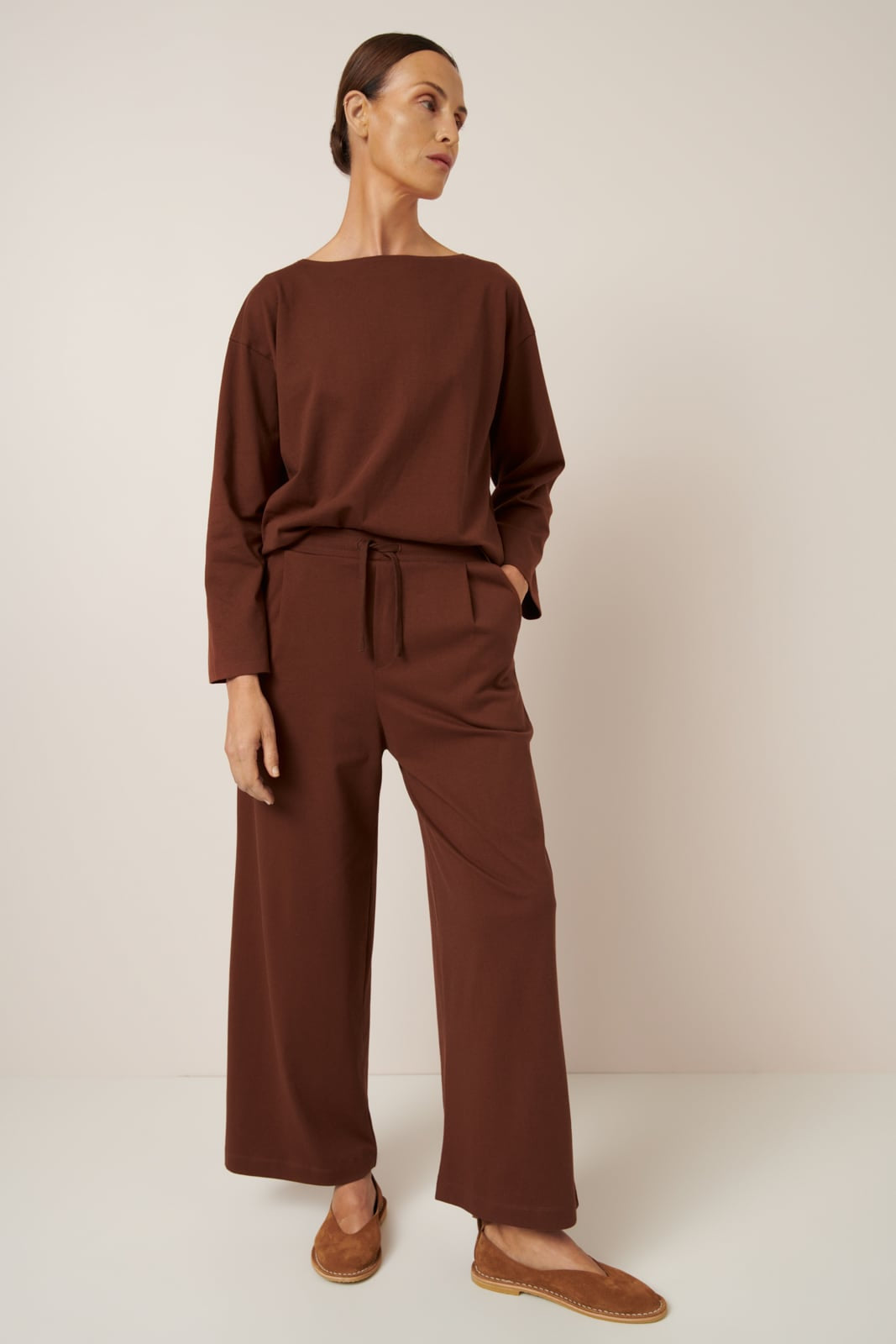 WIDE LEG PANTS (Sequoia)