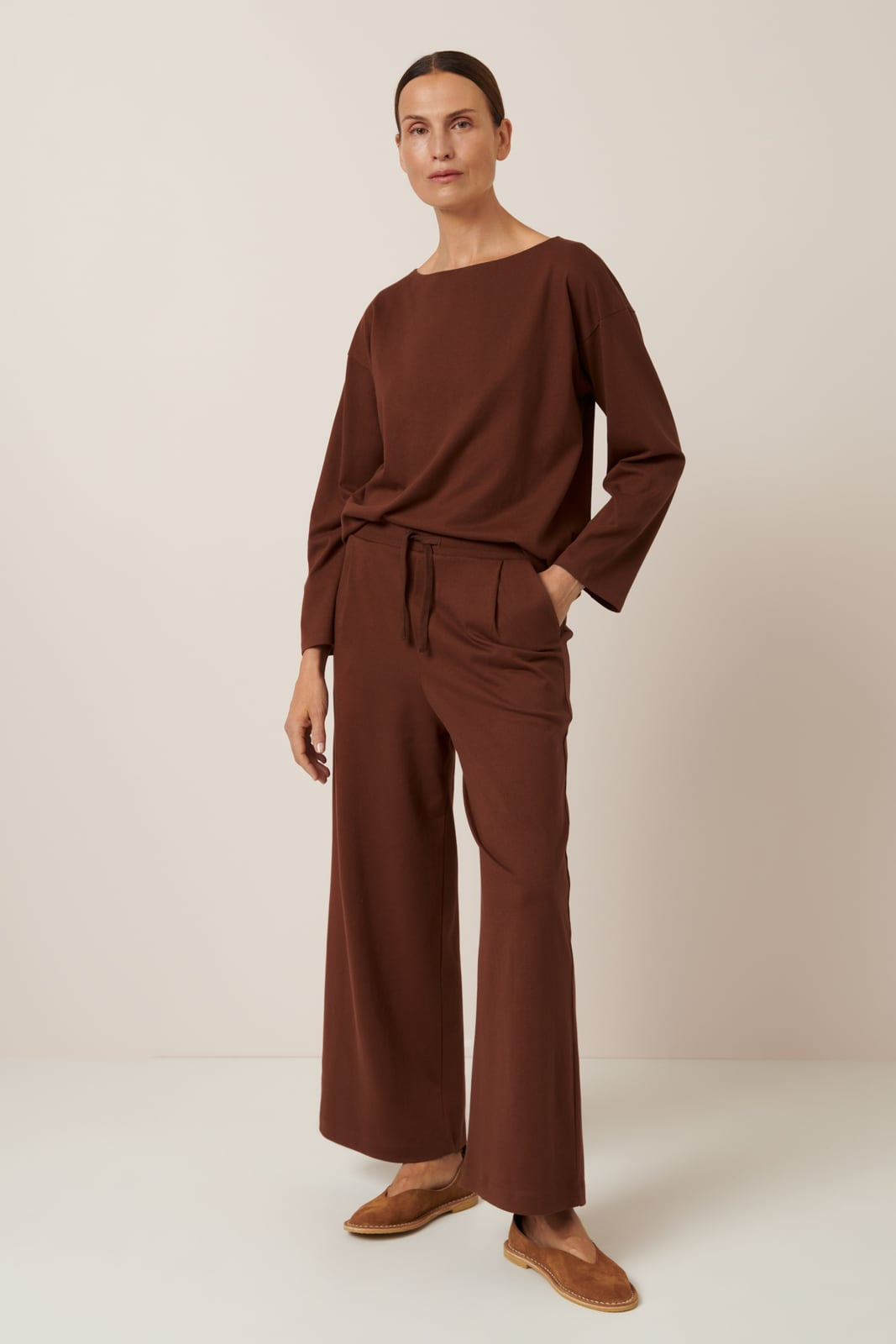 WIDE LEG PANTS (Sequoia)