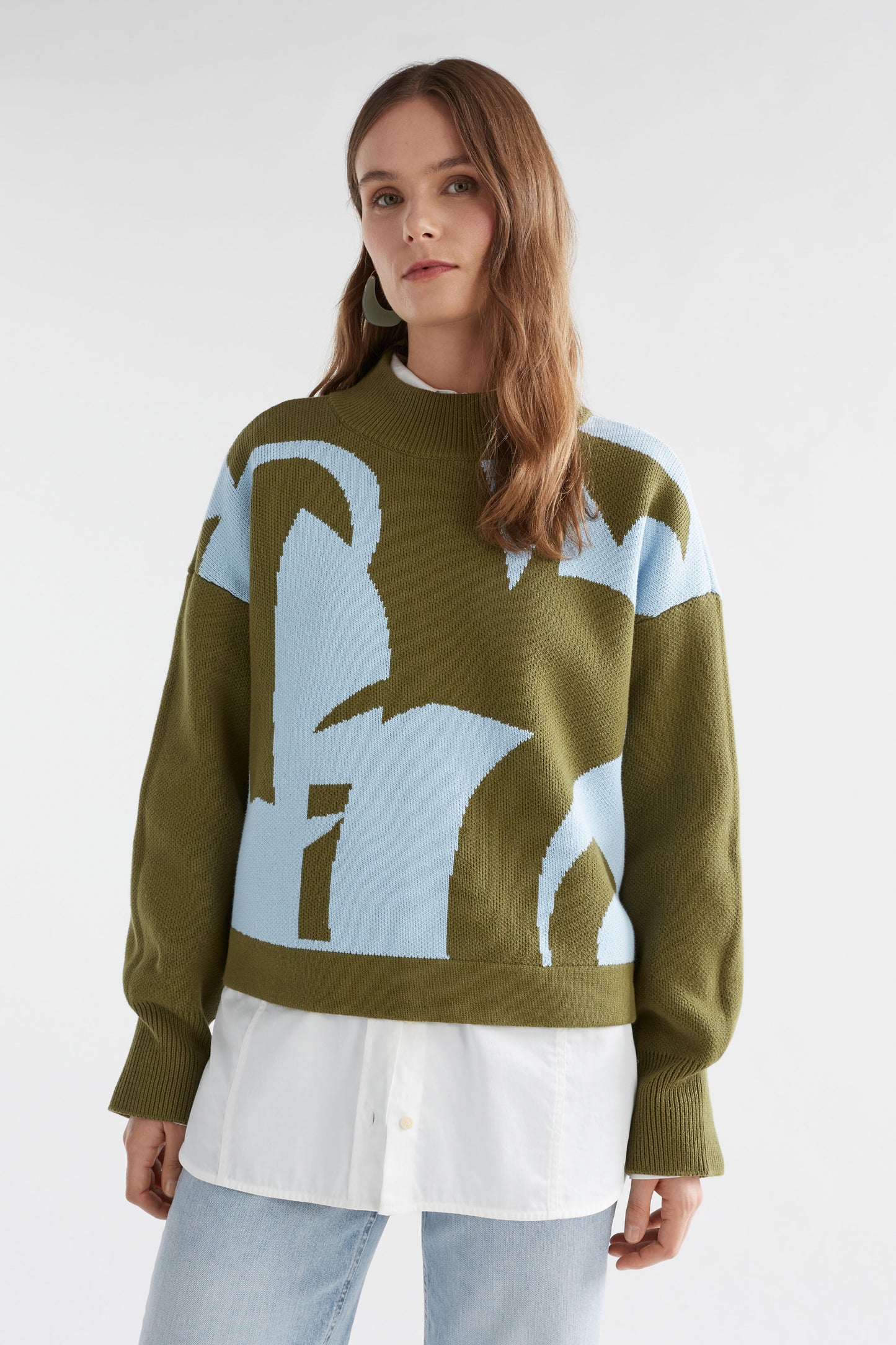 LEBEN SWEATER (Artichoke/Washer)