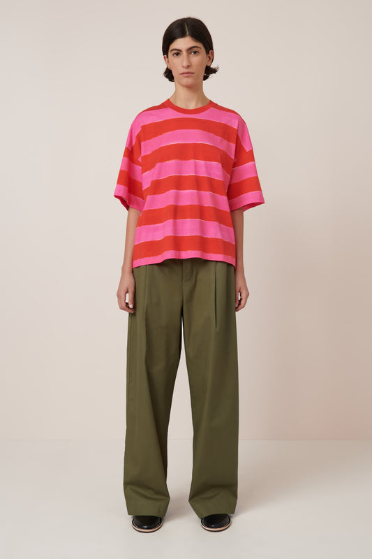 OVERSIZE BOXY TEE (Painted Stripe)