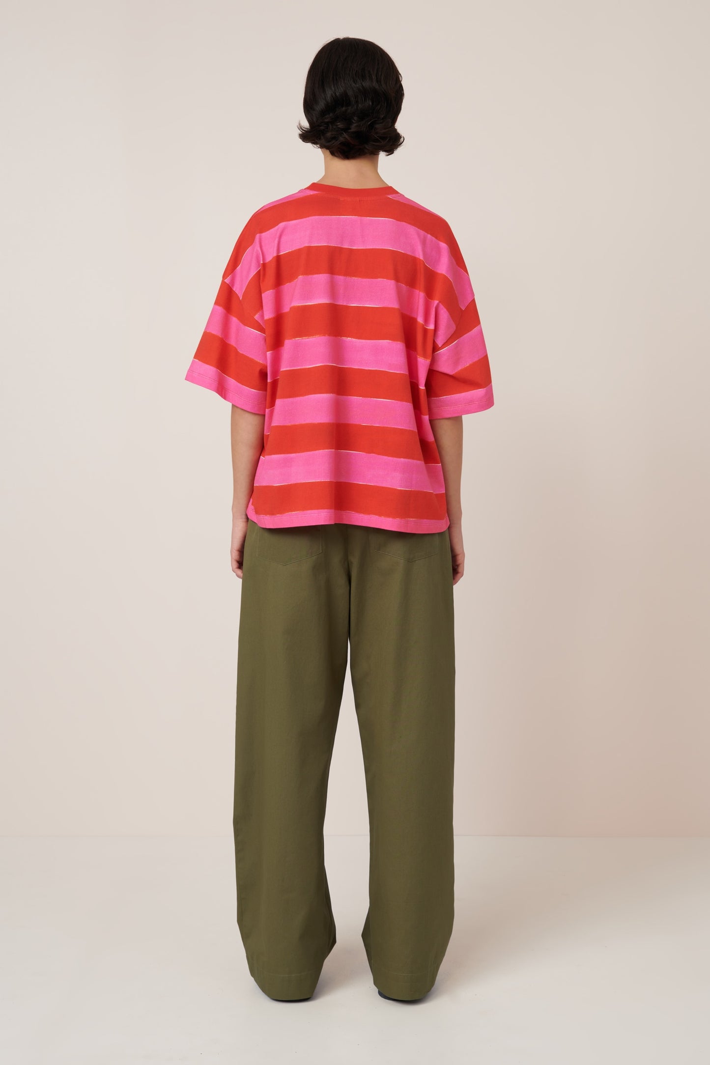 OVERSIZE BOXY TEE (Painted Stripe)
