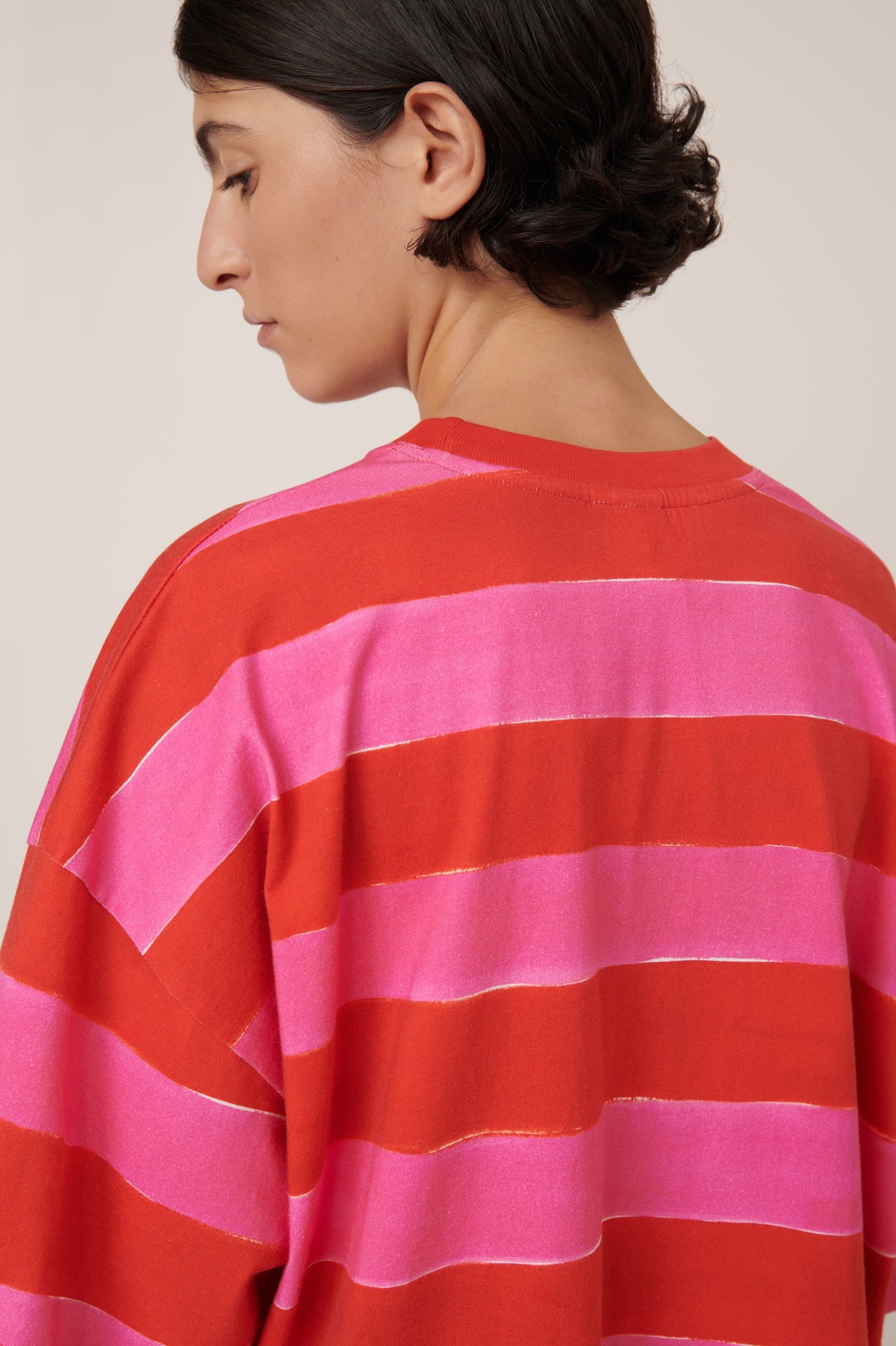 OVERSIZE BOXY TEE (Painted Stripe)