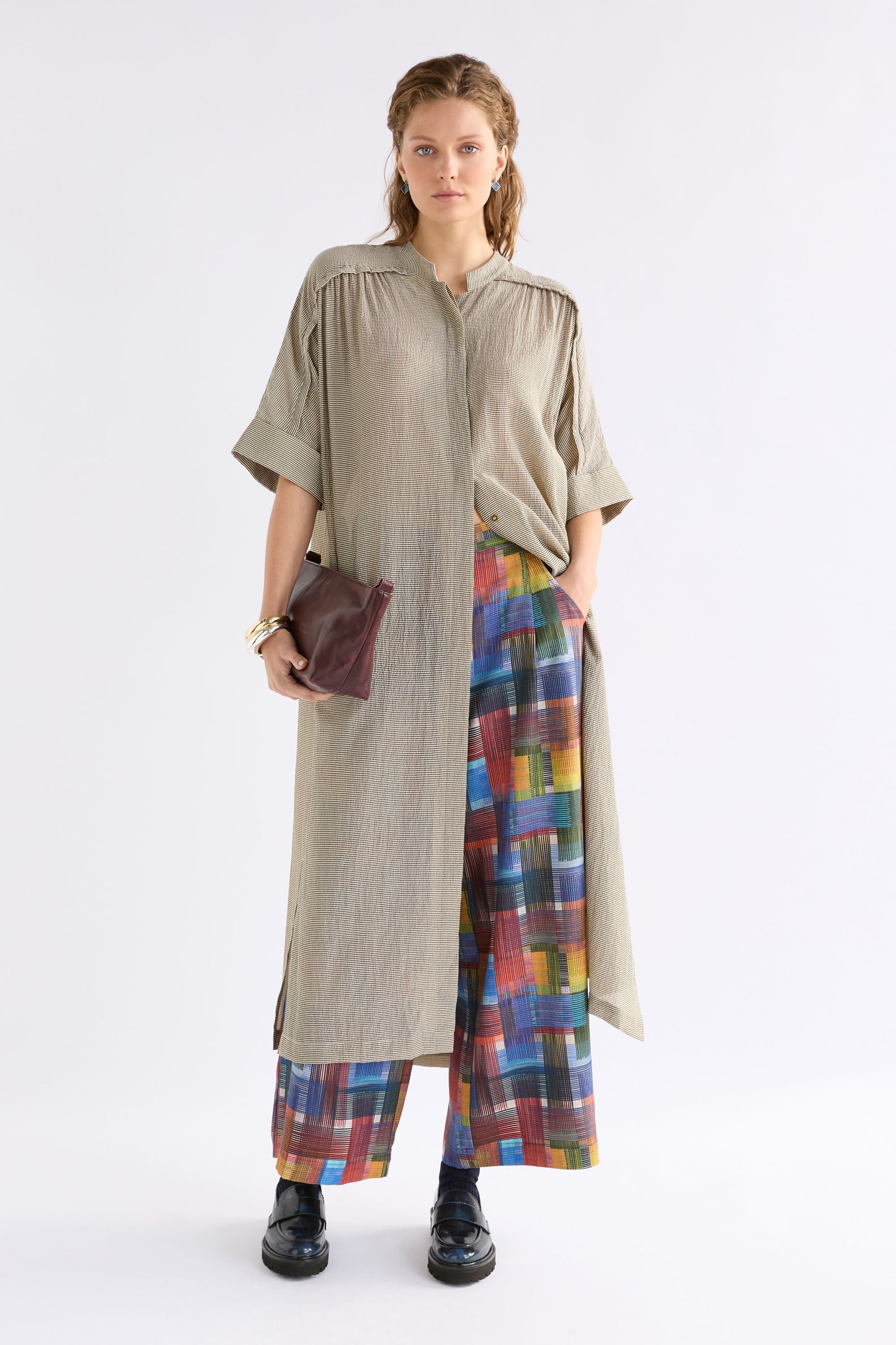 PORTA DRESS (Olive Stripe)