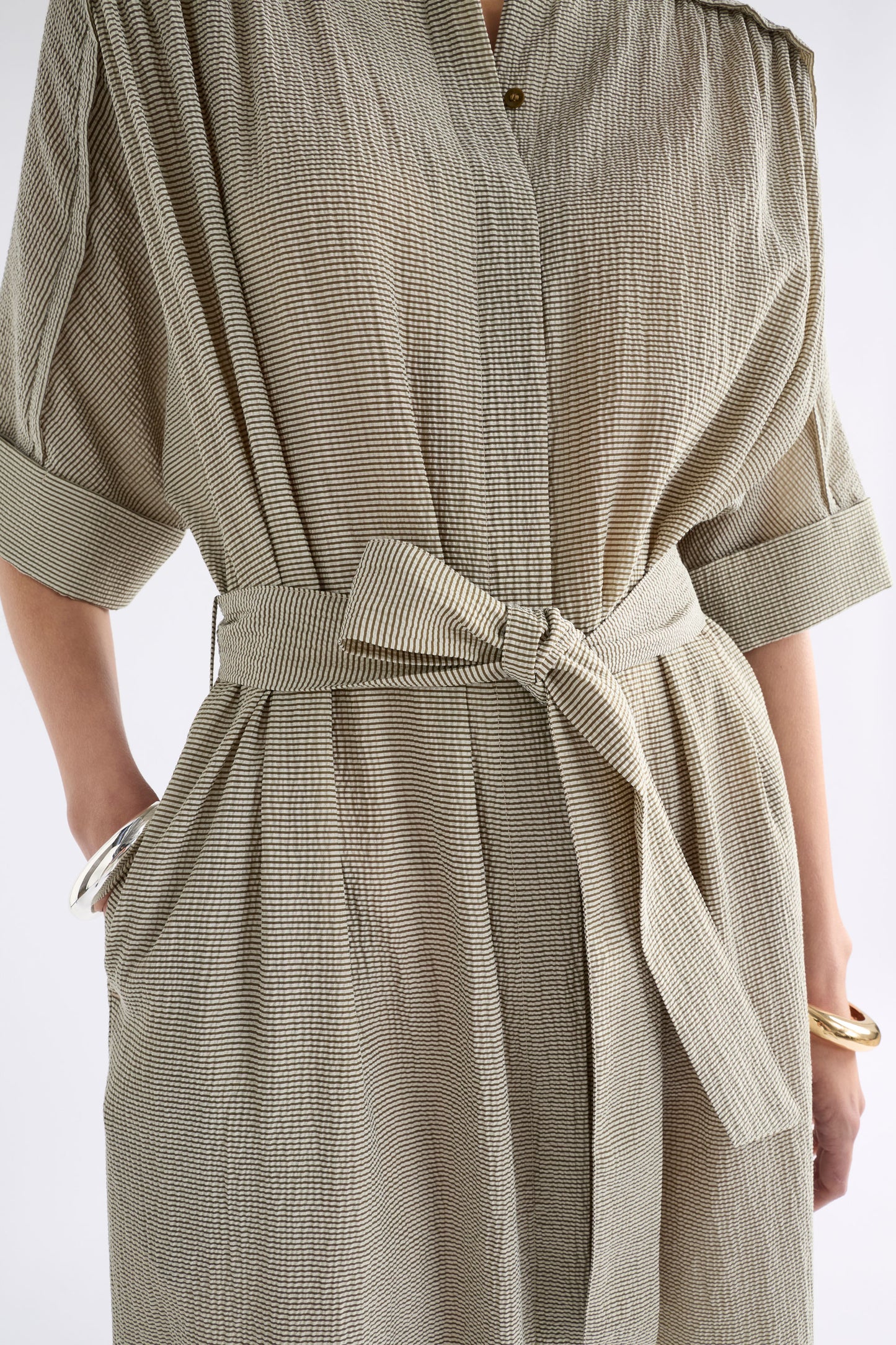 PORTA DRESS (Olive Stripe)