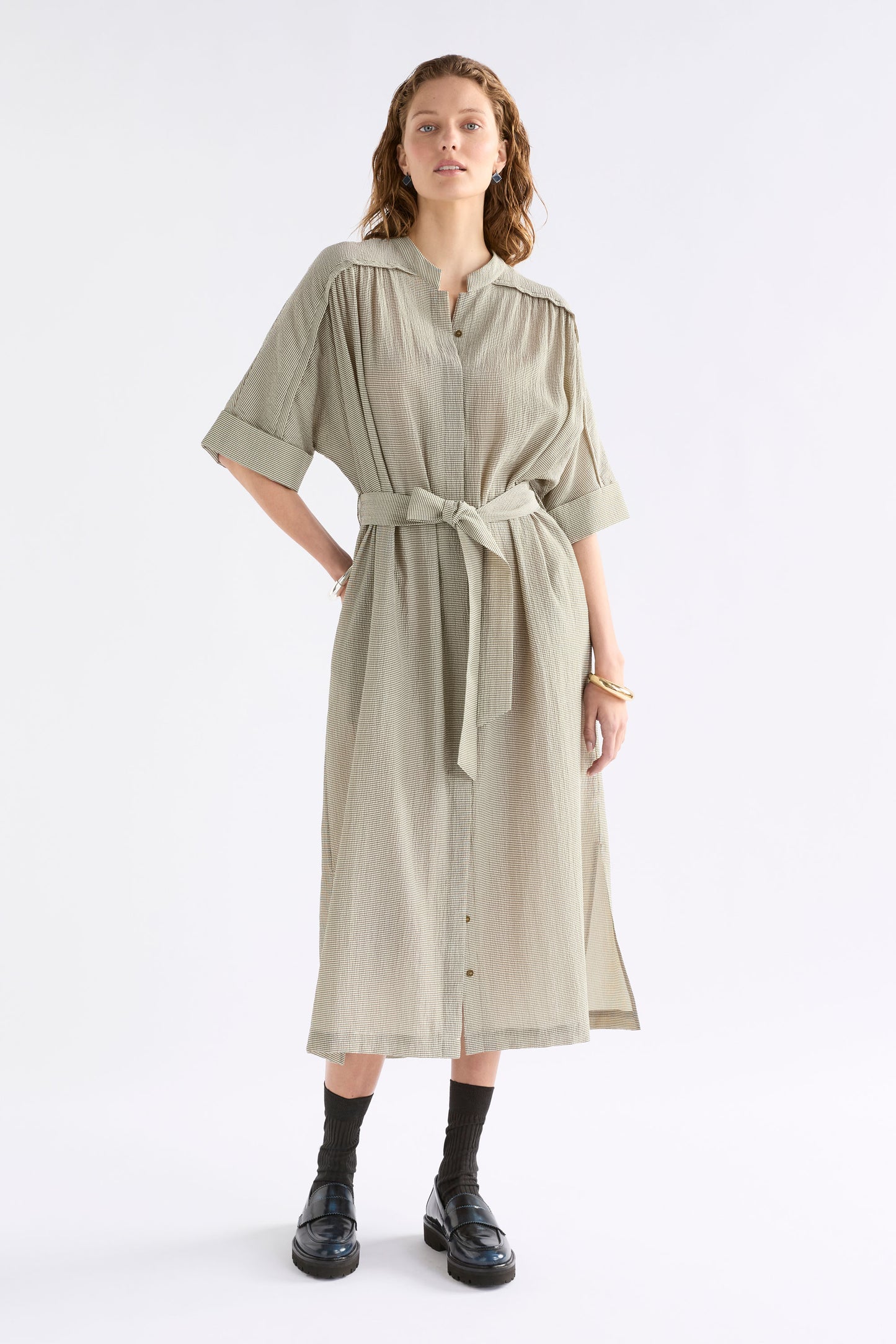 PORTA DRESS (Olive Stripe)