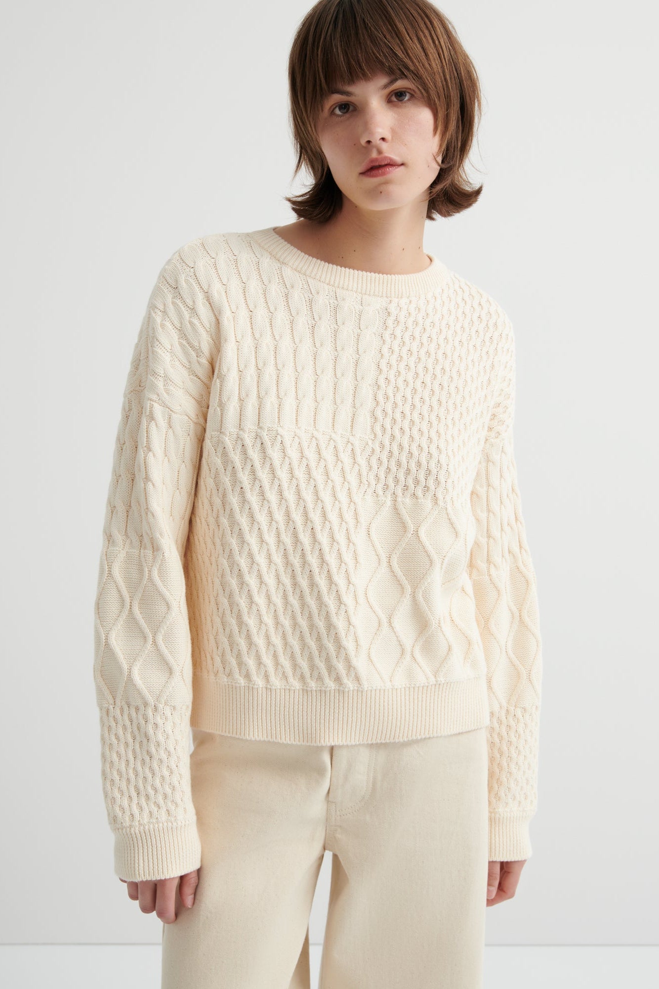 PATCHWORK JUMPER (Chalk)