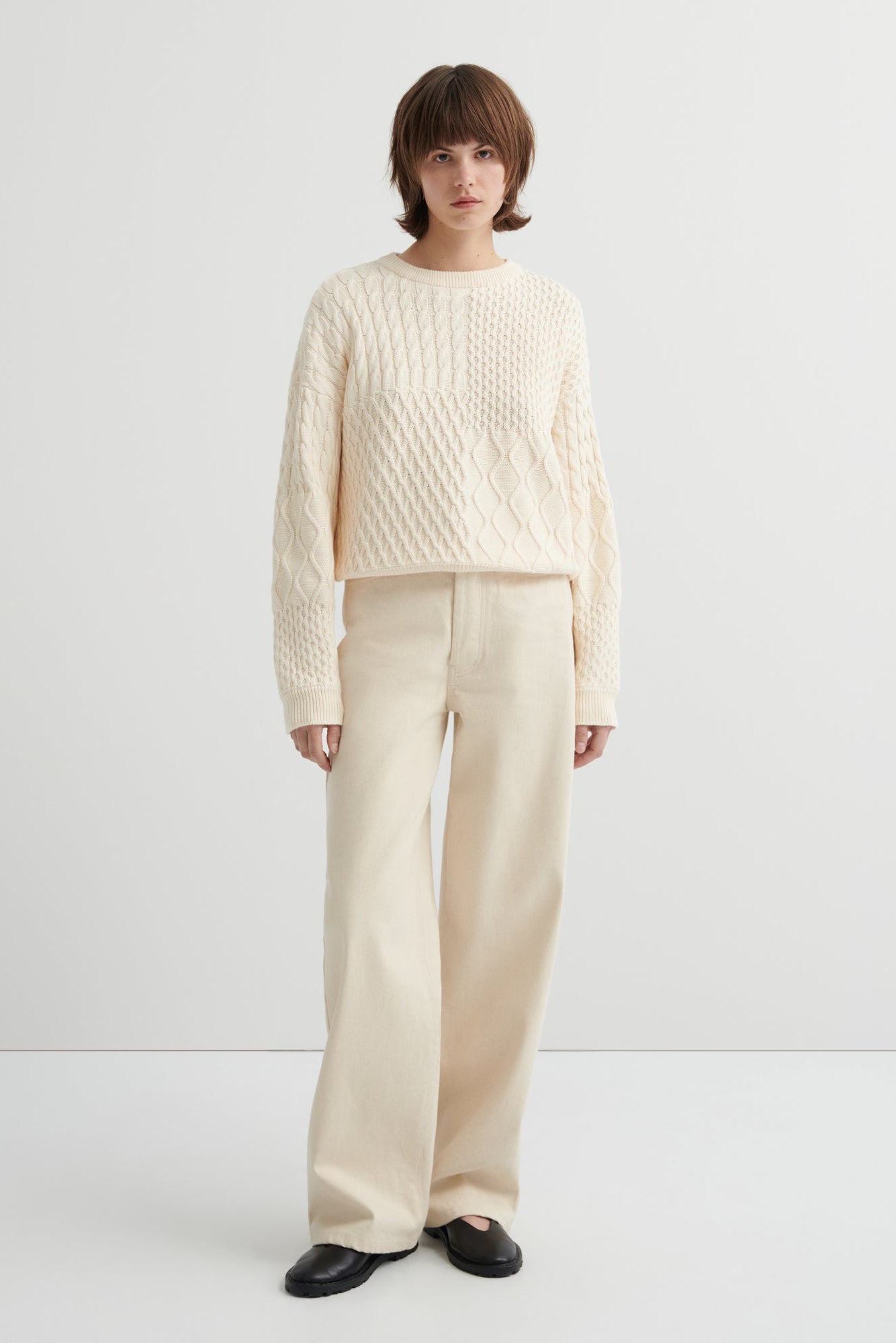PATCHWORK JUMPER (Chalk)