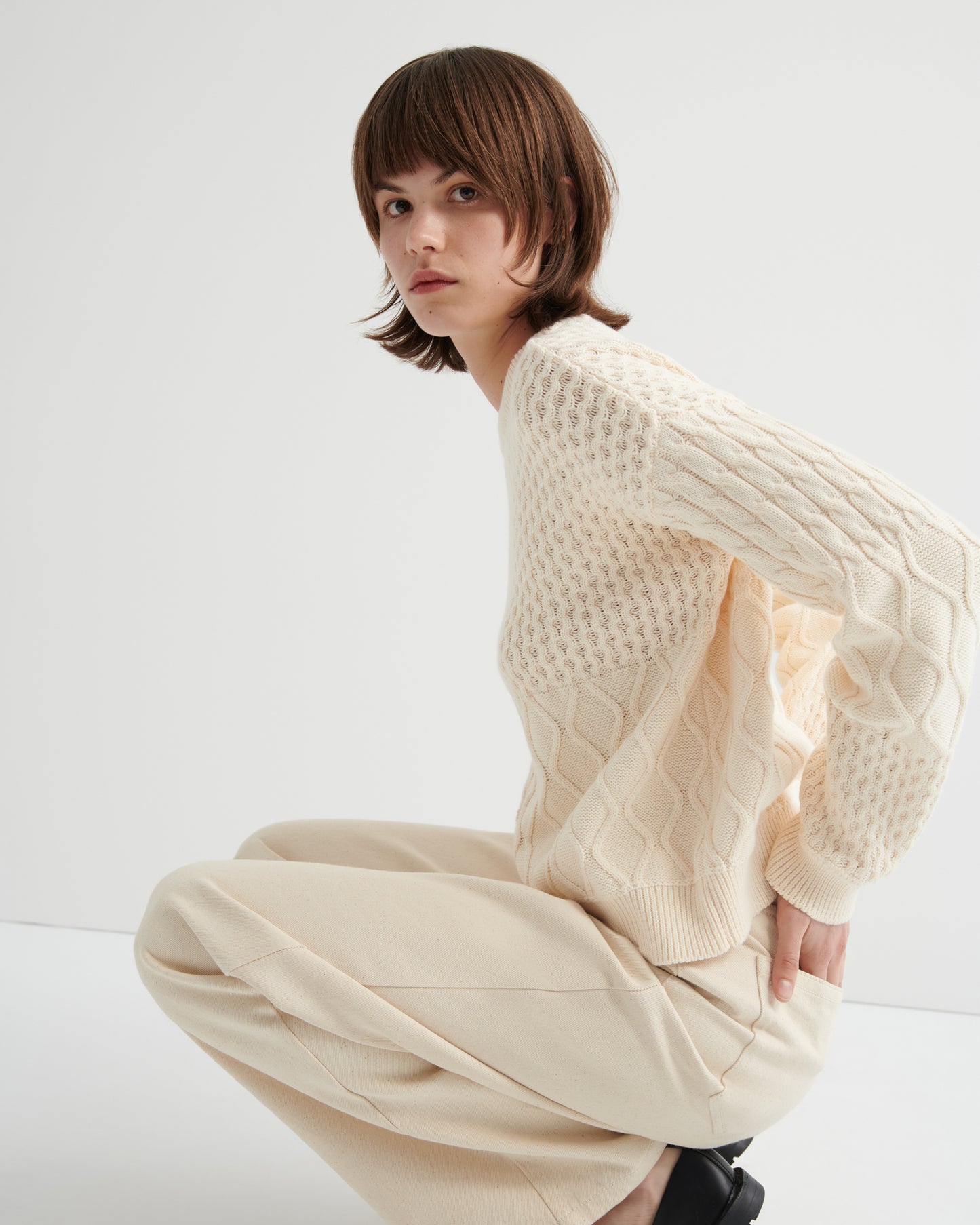 PATCHWORK JUMPER (Chalk)