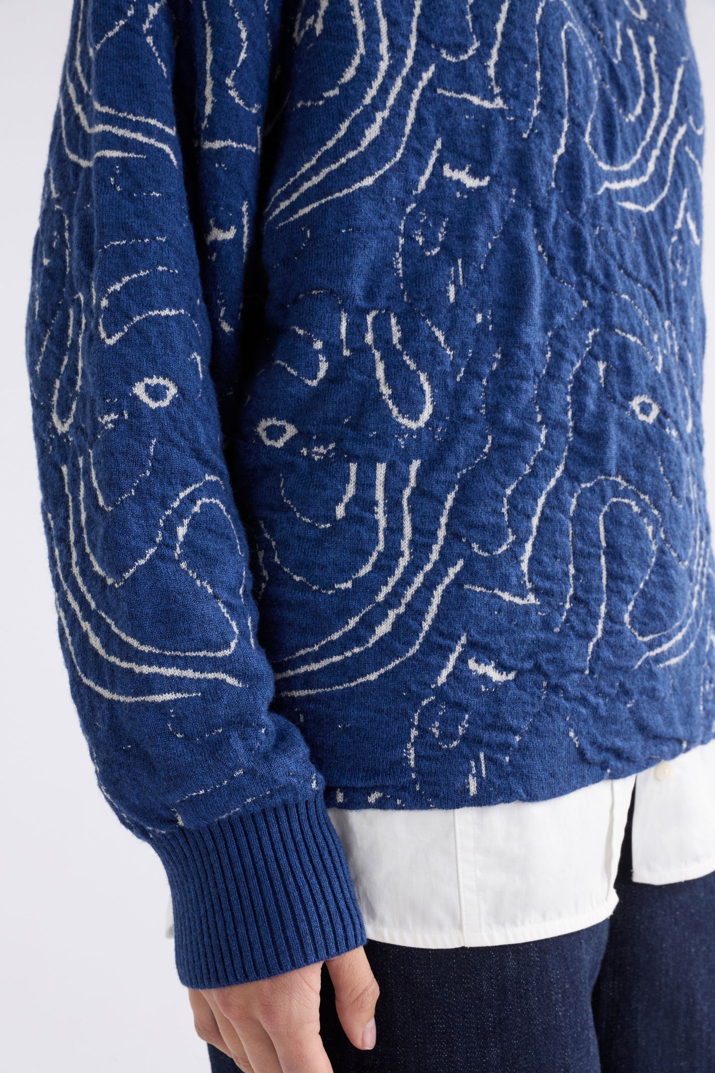 OTILLIA KNIT SWEAT (Blue/Silv)
