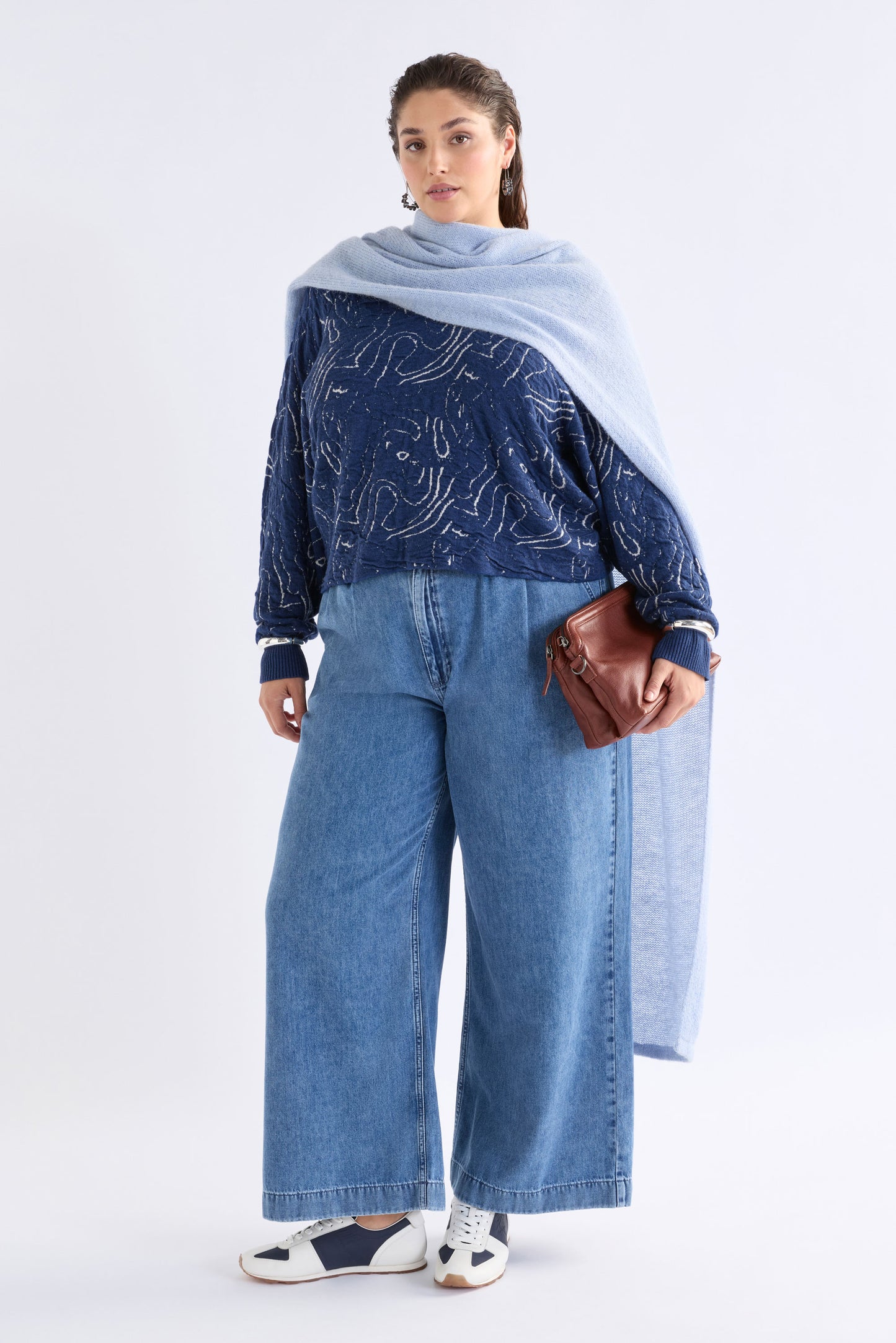 OTILLIA KNIT SWEAT (Blue/Silv)