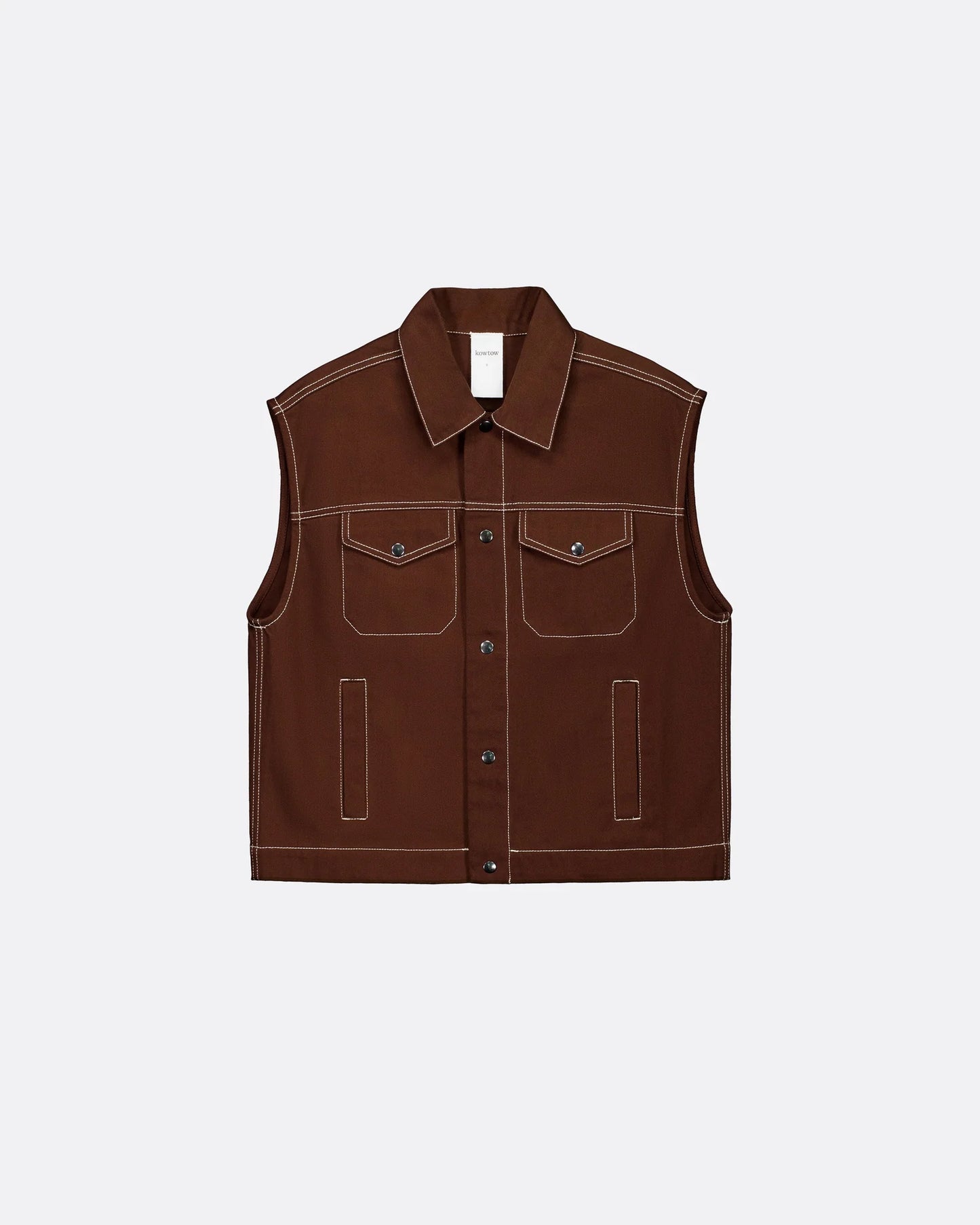 WORKER VEST (Brown Denim)
